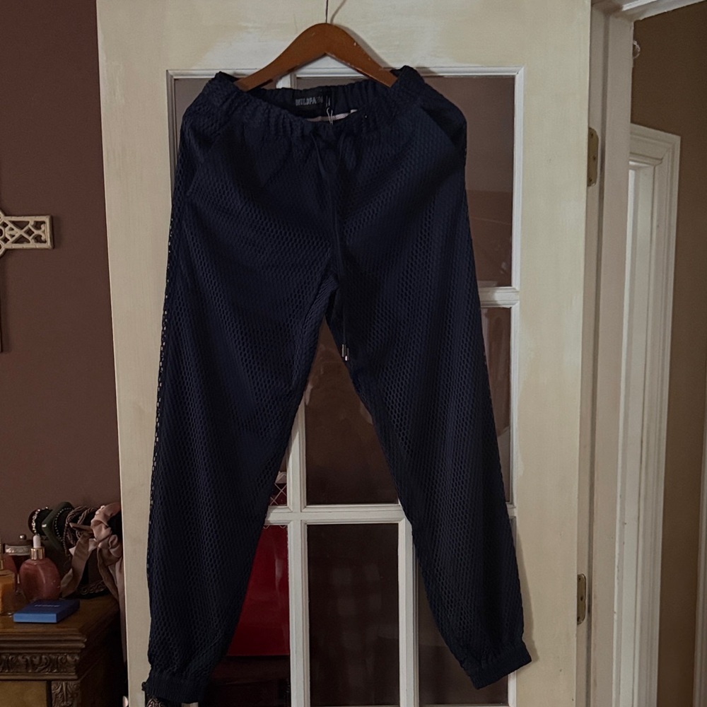 Wildfang Navy Blue Mesh Joggers